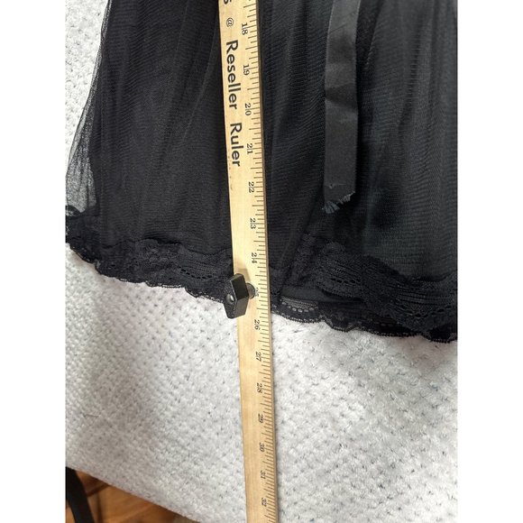 Mystic Strapless A Line Dress Womens Black White Lace Bodice Colorless Flowy - Picture 13 of 14